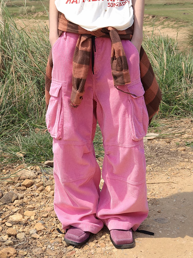 SONGAADON 25FW Corduroy Cargo Pants