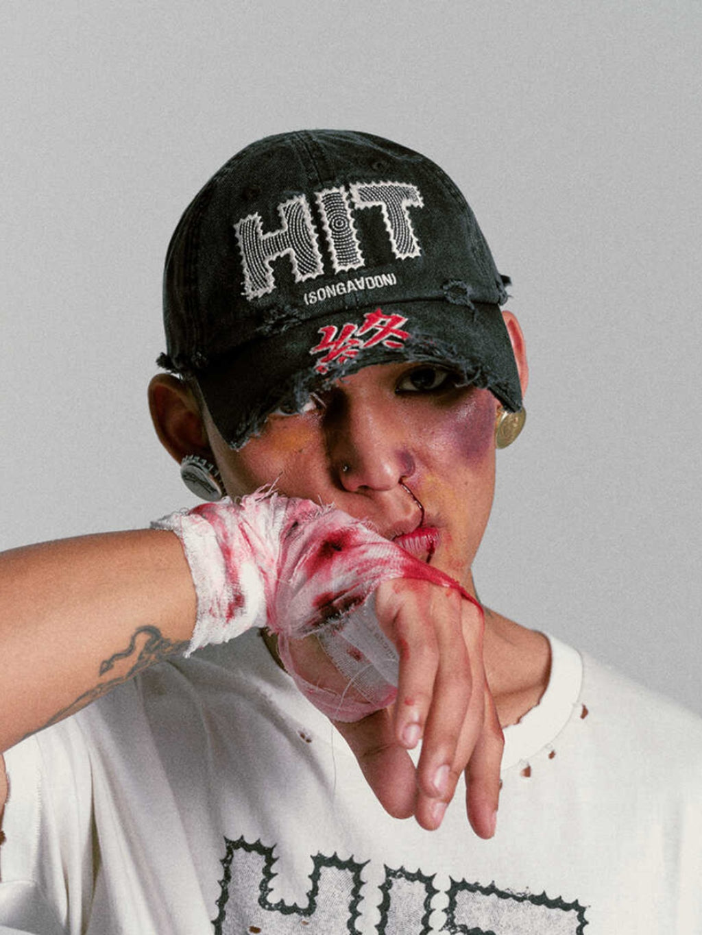 SONGAADON 24FW Vintage Trendy Embroidered Cap