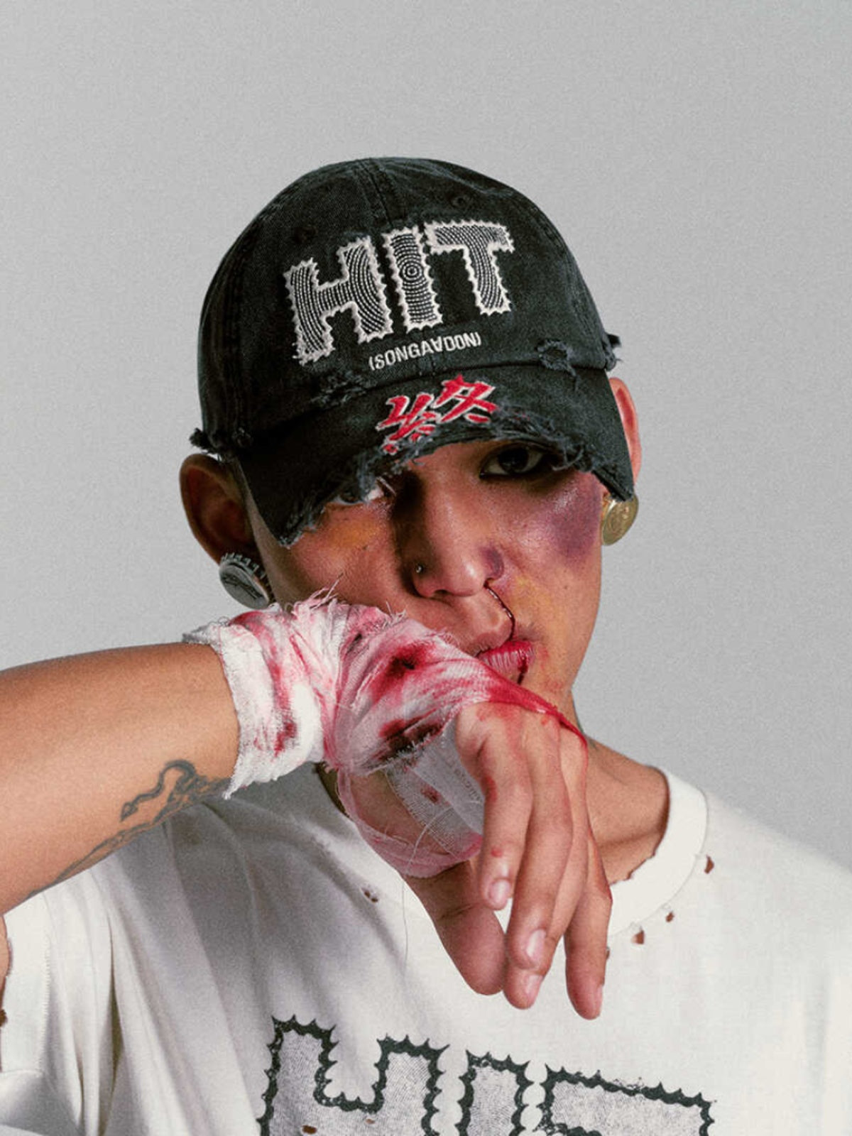 SONGAADON 24FW Vintage Trendy Embroidered Cap