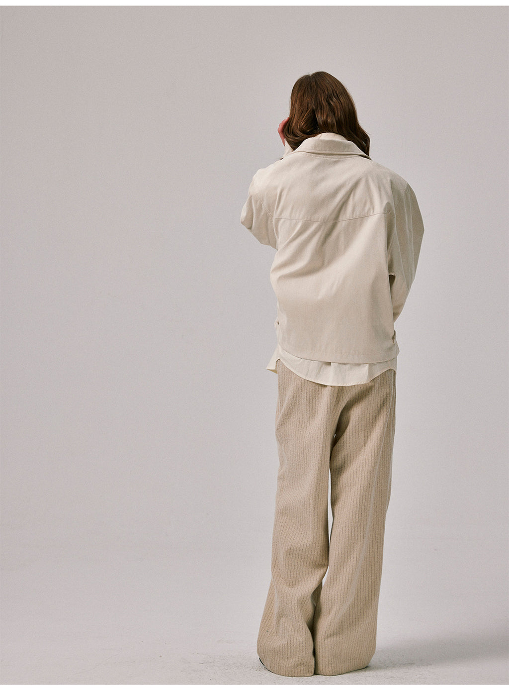 Amicus Animae wool wide pleated basic trousers