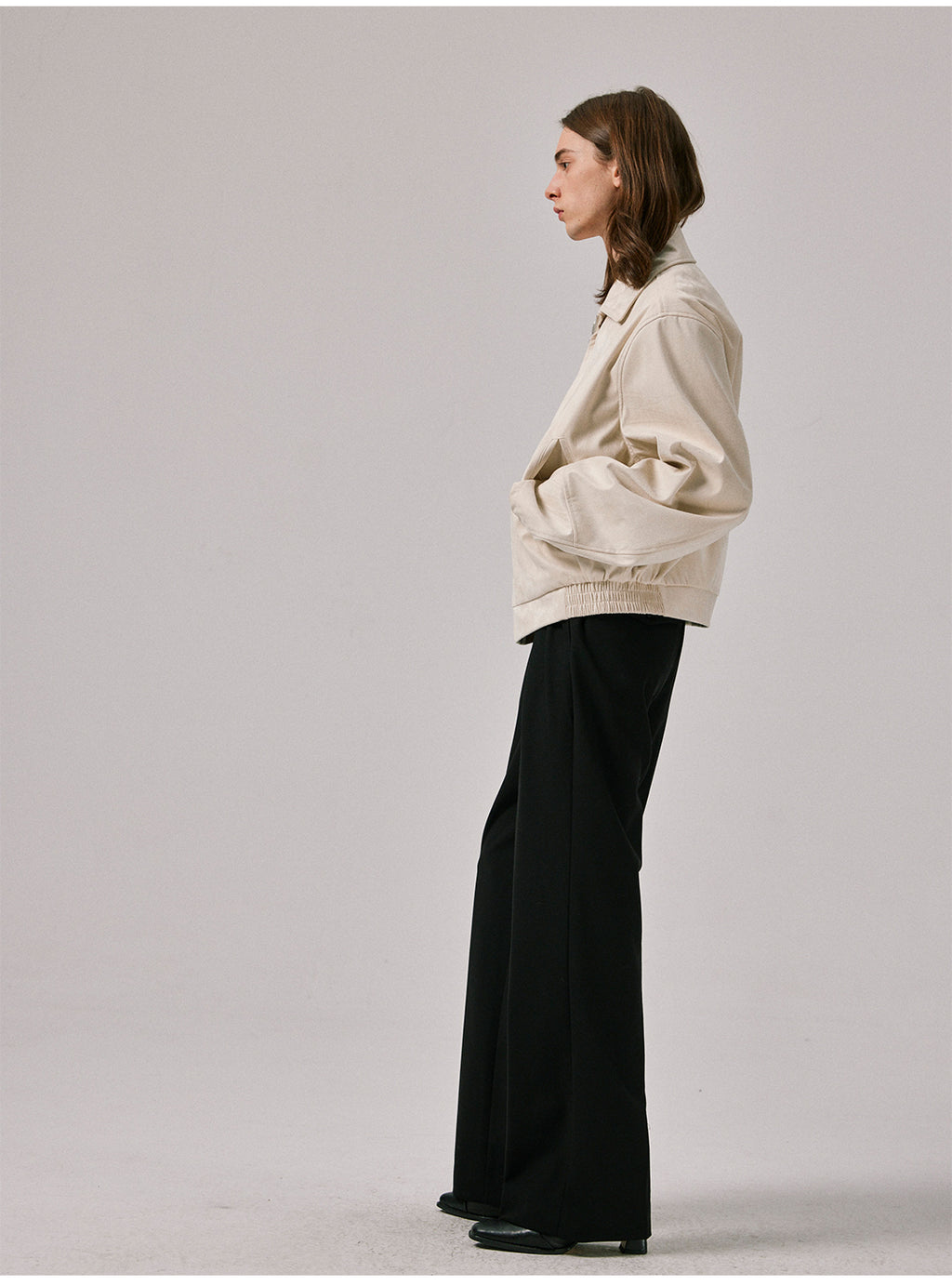 Amicus Animae wool wide pleated basic trousers