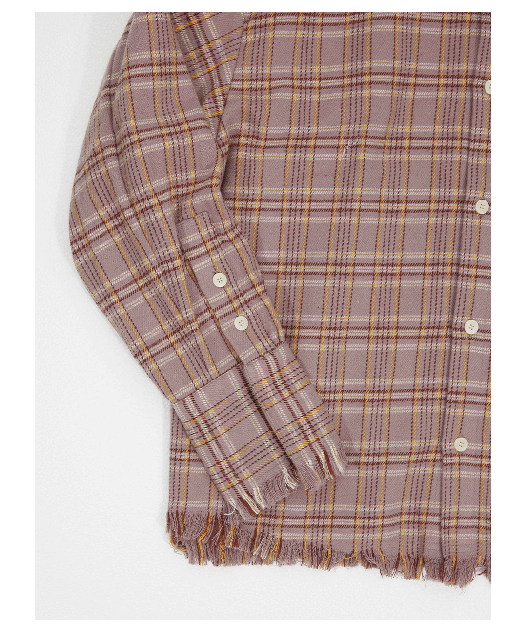 Amicus Animae dirty pink plaid flannel shirt jacket