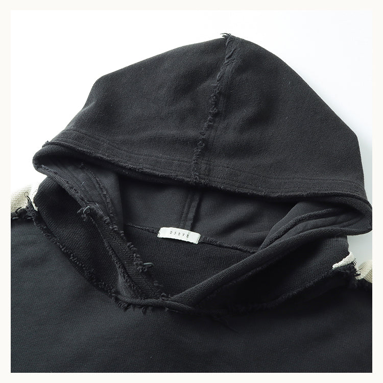 D5OVE side striped heavyweight hooded sweatshirt