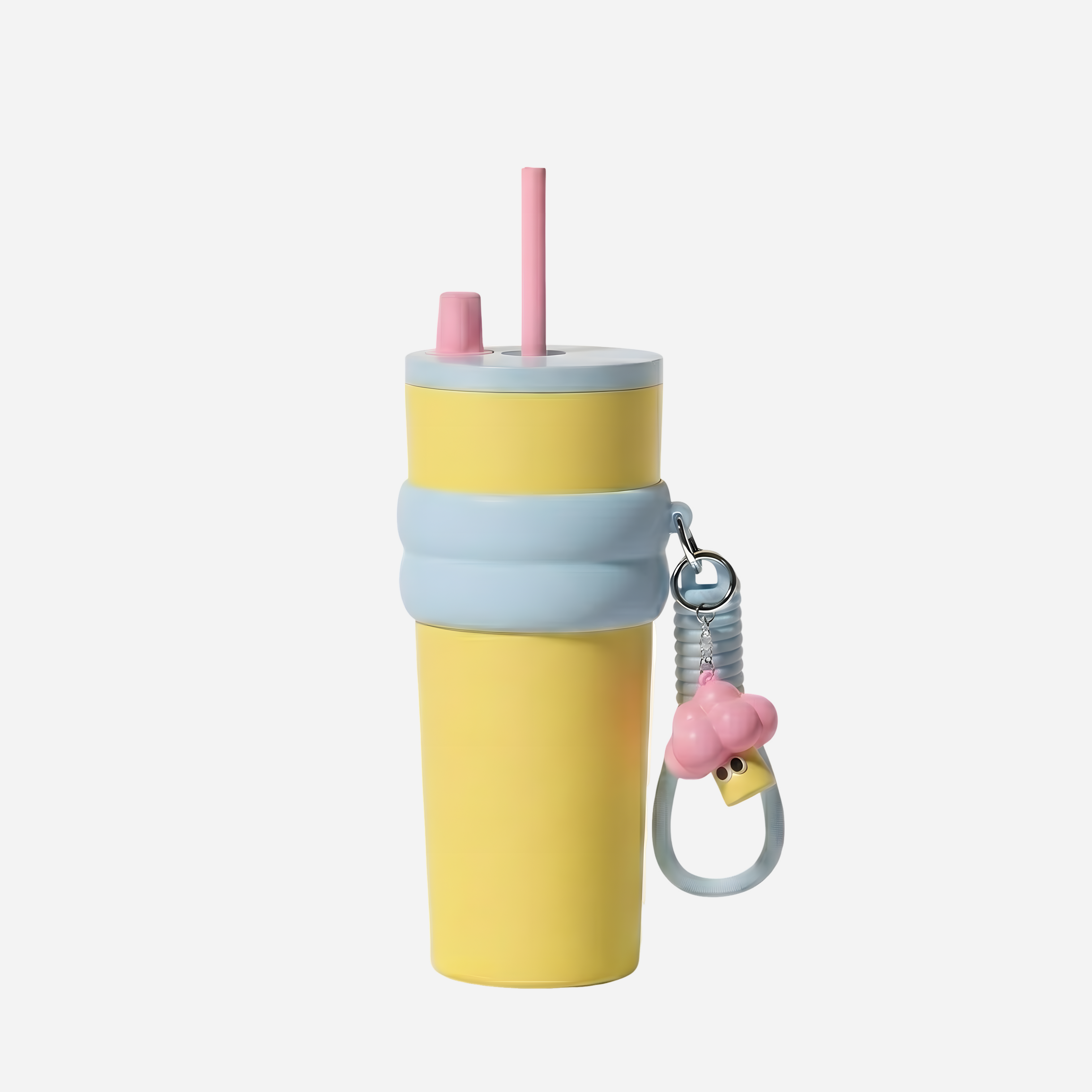 Travel Tumbler with Lanyard and Straw Lid