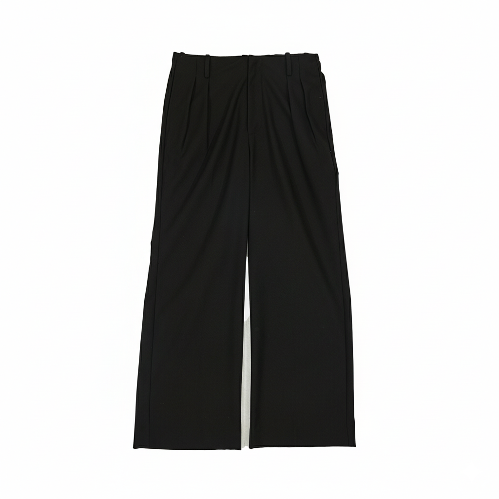 Amicus Animae wool wide pleated basic trousers