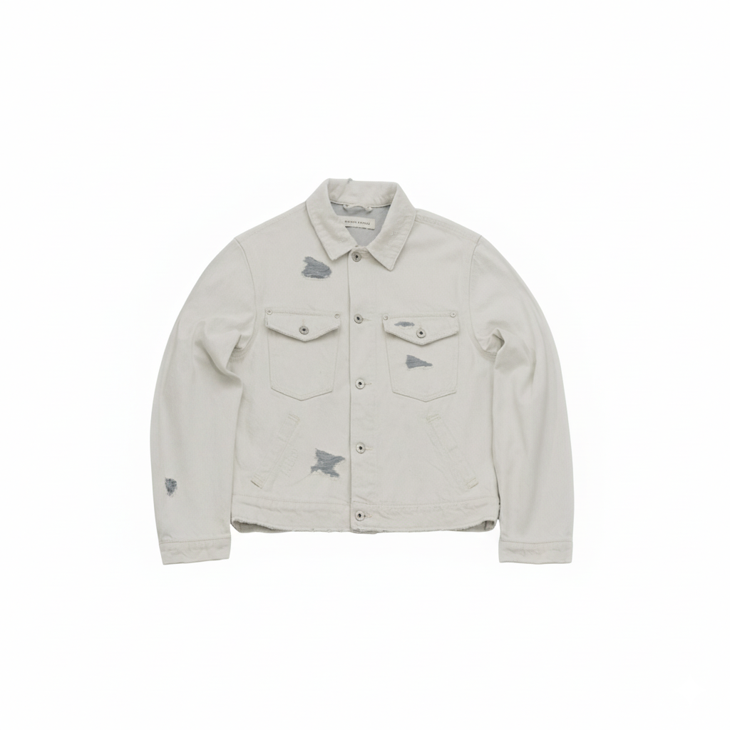 Amicus Animae Italian purple clay white cow denim jacket