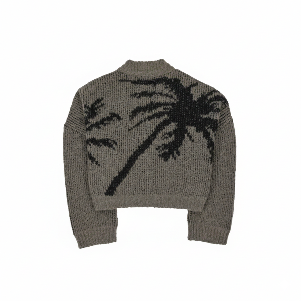 Amicus Animae mohair palm tree jacquard cardigan