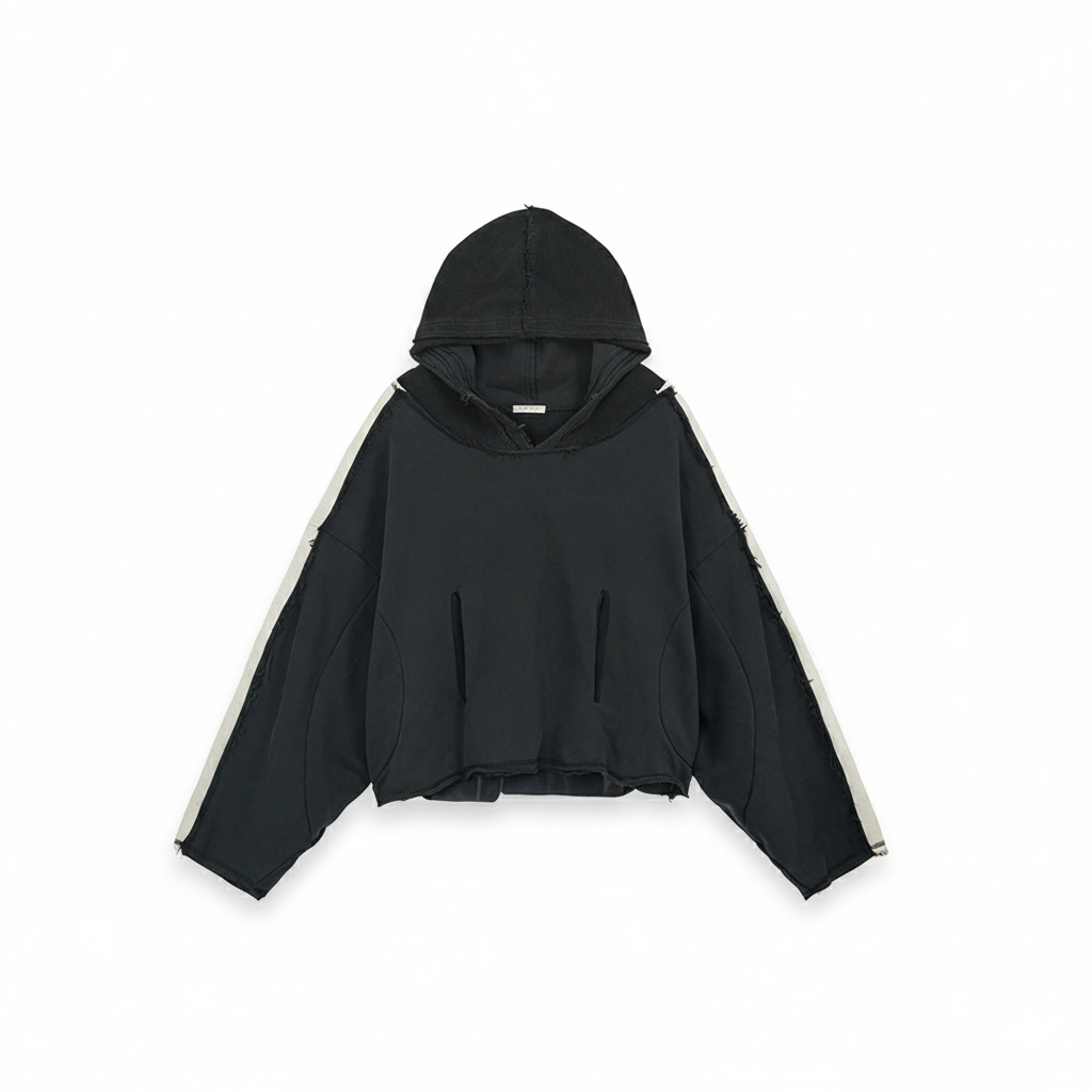 D5OVE side striped heavyweight hooded sweatshirt