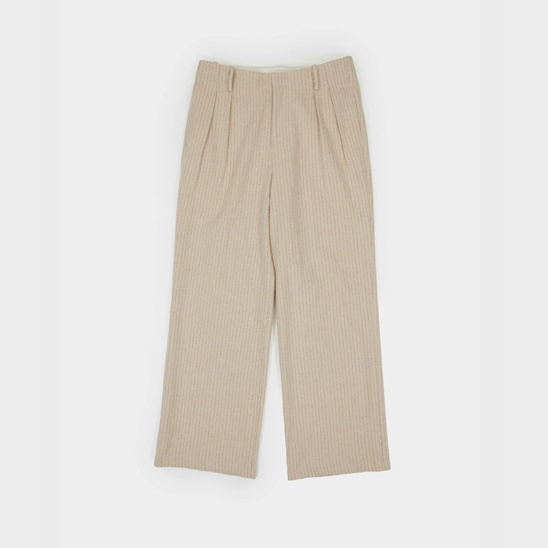 Amicus Animae wool wide pleated basic trousers