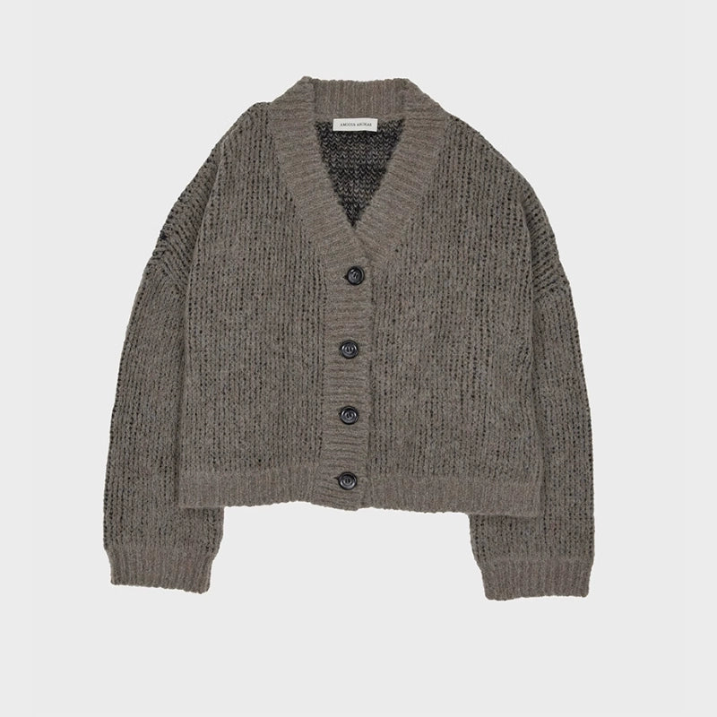 Amicus Animae mohair palm tree jacquard cardigan